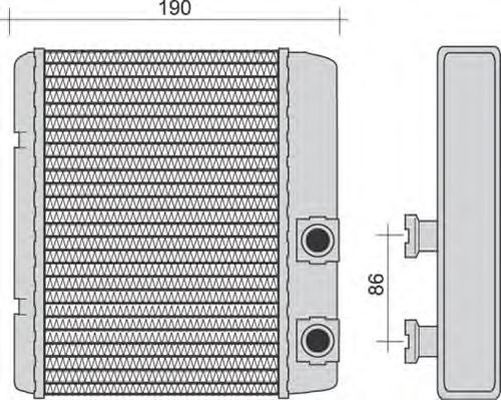 Radiator habitaclu bord TOYOTA COROLLA Verso ZER ZZE12 R1 MAGNETI MARELLI 350218252000