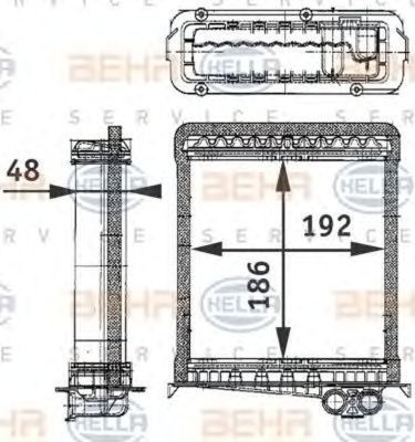 Radiator habitaclu bord VOLVO 850 combi LW HELLA 8FH351311751