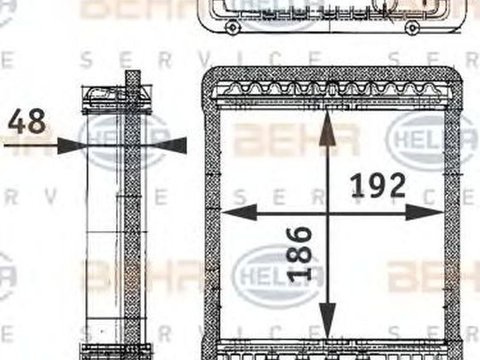 Radiator habitaclu bord VOLVO 850 combi LW HELLA 8FH 351 311-751