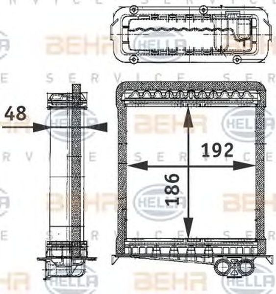 Radiator habitaclu bord VOLVO 850 LS HELLA 8FH 351 311-751