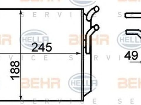 Radiator habitaclu bord VOLVO V90 combi HELLA 8FH351308761