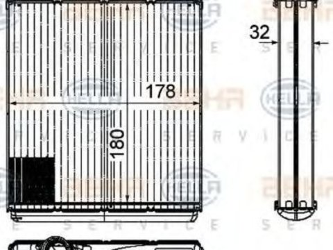 Radiator habitaclu bord VOLVO XC70 II HELLA 8FH351315541