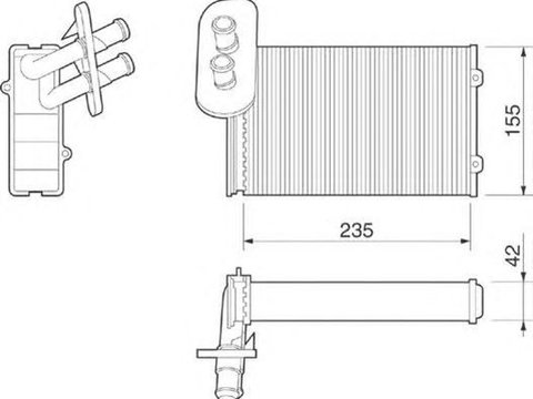 Radiator habitaclu bord VW GOLF IV Cabriolet 1E7 MAGNETI MARELLI 350218211000