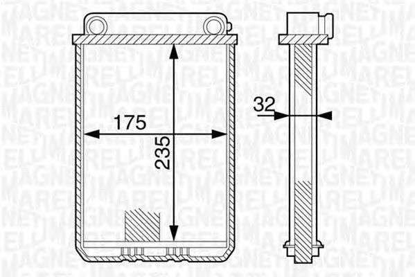 Radiator habitaclu bord VW PASSAT Variant 3B6 MAGNETI MARELLI 350218311000