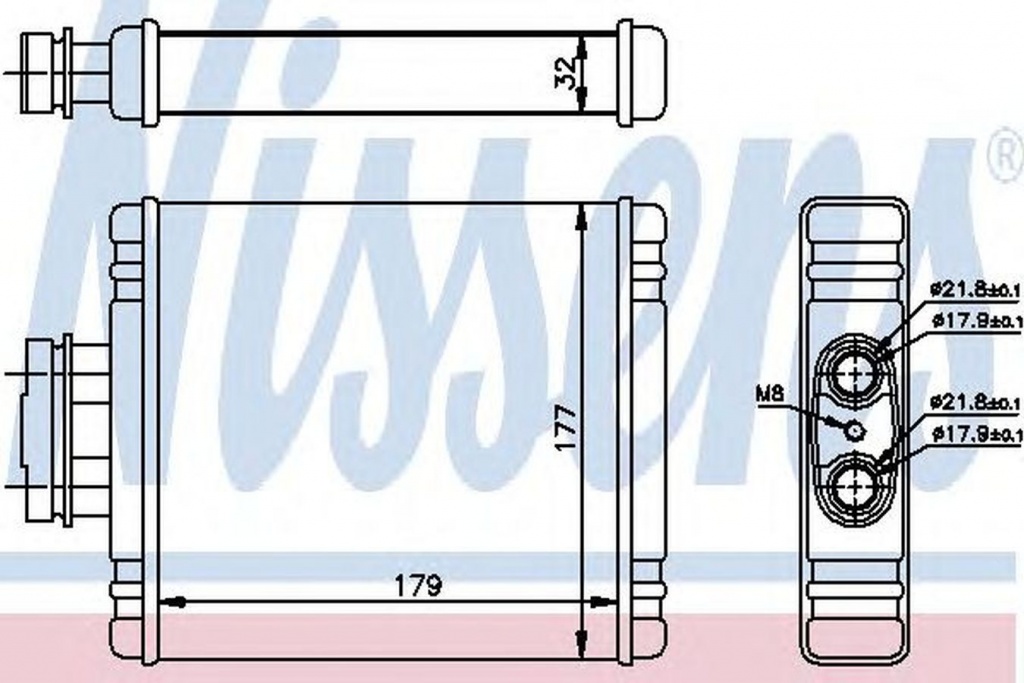 Radiator habitaclu bord VW POLO 6R 6C NISSENS 73654