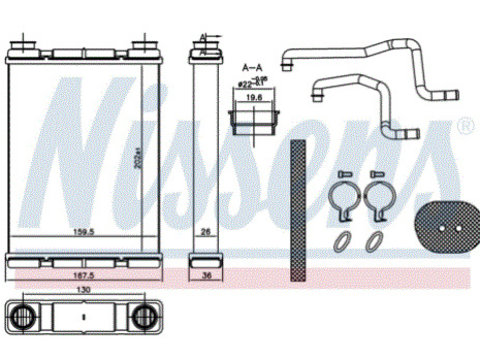 RADIATOR incalzire 1.6 DIG TURBO - 1.6i 16V benzina - 1.5 dCi DIESEL NISSAN PULSAR 15- cod origine 271401KA0A