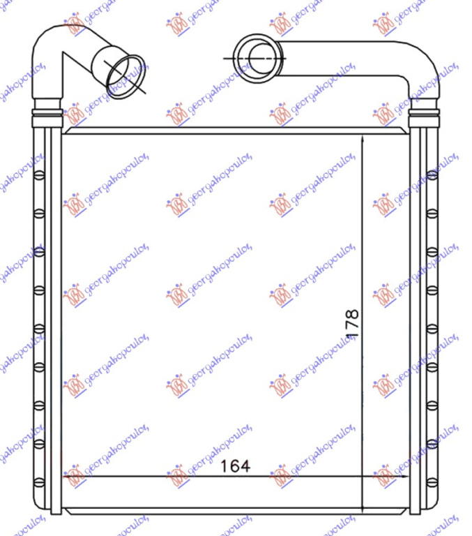 RADIATOR INCALZIRE [164BMW X173BMW X26] DENSO TYPE - AUDI TT 14-18 AUDI TT 14-18 135006510 135006510 5Q0819031A