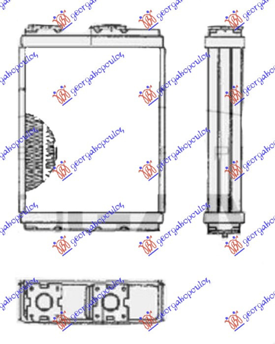 RADIATOR INCALZIRE (180x147), MITSUBISHI, MITSUBISHI LANCER (CK1) 97-04, 011606500