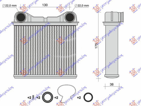 RADIATOR INCALZIRE - Ac/ PARTE SPATE (131x166x32), MERCEDES, MERCEDES ML (W164) 05-11, 052806510