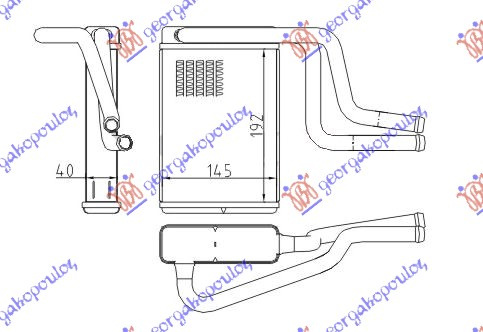 RADIATOR INCALZIRE [B] +.-ΑC [205BMW X166] FORD M