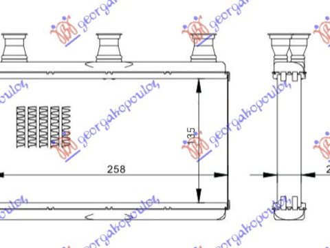 RADIATOR INCALZIRE (B) +/-ΑC (260x135), BMW, BMW SERIES 6 (E63/64) COUPE/CABRIO 04-11, 155006500