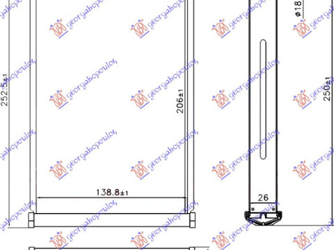 RADIATOR INCALZIRE (BR) (205x140x26), DAEWOO - CHEVROLET, CHEVROLET CRUZE 13-, 235106500