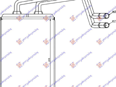 RADIATOR INCALZIRE (BR) (215x150x16), HYUNDAI, HYUNDAI COUPE 01-07, 057706500