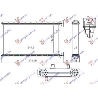 Radiator Incalzire (Br) (245x132x26)-Bmw Series 1 
