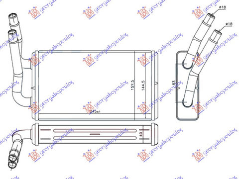 RADIATOR INCALZIRE (BR) (245x145x40), FORD, FORD TRANSIT 06-13, 029706500