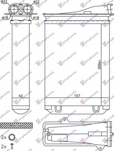 RADIATOR INCALZIRE / CALORIFER (200x157x42), PEUGE