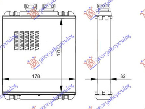 RADIATOR INCALZIRE HABITACLU (B) +/-ΑC (179x180) - AUDI A2 00-05, AUDI, AUDI A2 00-05, 030606500