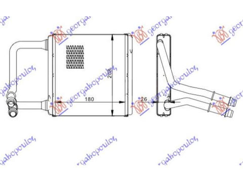 Radiator Incalzire Habitaclu (B) +/-?c (180x214)-Mercedes Cls (W219) Coupe 08-10 pentru Mercedes,Mercedes Cls (W219) Coupe 08-10