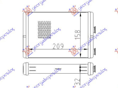 RADIATOR INCALZIRE HABITACLU (B) +/-ΑC (209x158) TIP MARELLI - LANCIA Y 03-11, LANCIA, LANCIA Y 03-11, 019706510