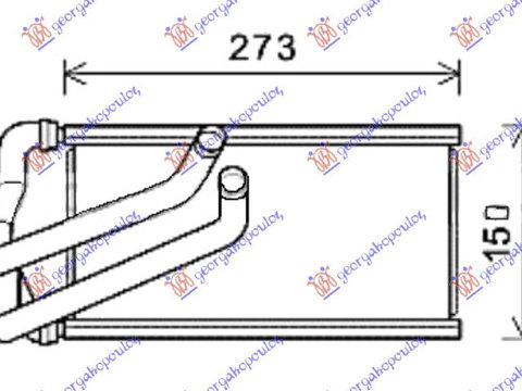 RADIATOR INCALZIRE HABITACLU (BR) (123x260x26) - DODGE CALIBER 07-, DODGE, DODGE CALIBER 07-, 061706500