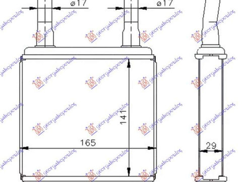 Radiator Incalzire Habitaclu (Br) (140x165x26)-Hyundai Atos Prime 03-07 pentru Hyundai Atos Prime 03-07