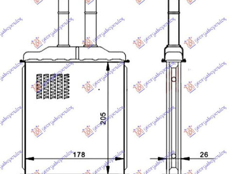 Radiator Incalzire Habitaclu (Br) (205x180x26)-Chevrolet Epica 07-pentru Daewoo-Chevrolet,Chevrolet Epica 07-