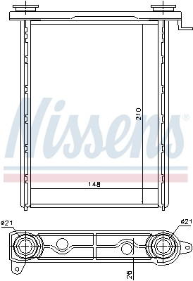 Radiator incalzire habitaclu ~ Fiat Talento 2016 2017 2018 2019 2020 2021 2022 2023 2024 ~ 73343 ~ NISSENS