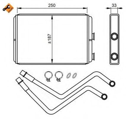Radiator incalzire habitaclu # Fiat Ulysse 1994 1995 1996 1997 1998 1999 2000 2001 2002 # 54211 # NRF