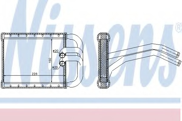Radiator incalzire habitaclu # Kia Carens 2013 2014 2015 2016 2017 2018 2019 2020 2021 2022 2023 2024 2025 # 77535 # NISSENS