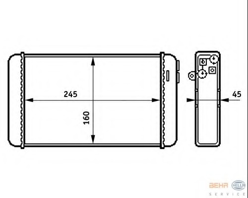 Radiator incalzire habitaclu # Opel Omega 1986 1987 # 8FH 351 313-281 # HELLA