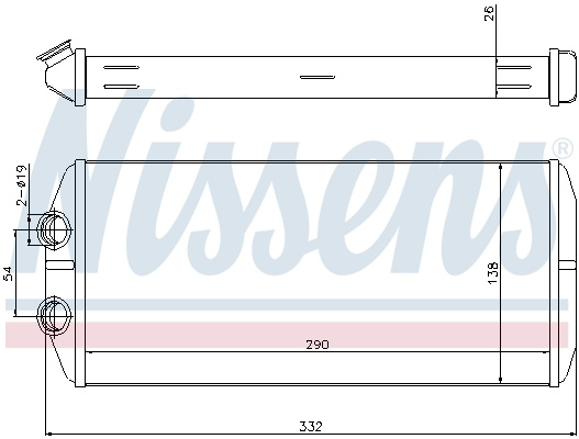 Radiator incalzire habitaclu # Peugeot Partner 2010 2011 2012 2013 2014 2015 2016 2017 2018 2019 2020 2021 2022 2023 2024 2025 # 71164 # NISSENS