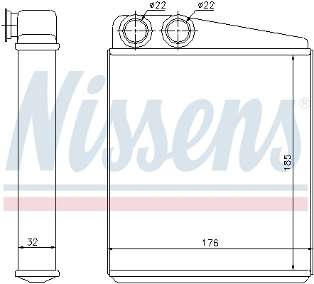 Radiator incalzire habitaclu # Seat Alhambra 2010 2011 2012 2013 2014 2015 2016 2017 2018 2019 2020 2021 2022 2023 2024 2025 # 70228 # NISSENS