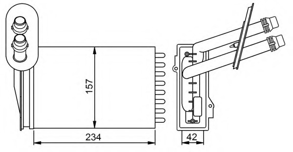 Radiator incalzire habitaclu # Seat Ibiza 1996 199