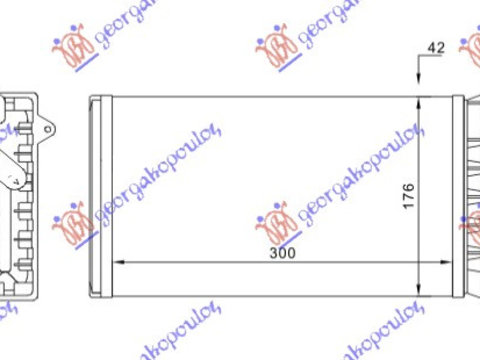 RADIATOR INCALZIRE (M) +/-AC (300x176), LANCIA, LANCIA ZETA 94-02, 041806500