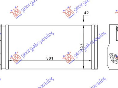 RADIATOR INCALZIRE (M) +/-AC (310x157) 89- TIP MARELLI (FARA COMUTATOR APA), IVECO, IVECO DAILY 90-00, 040406510