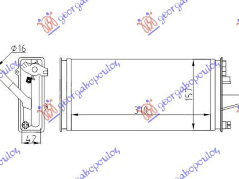 RADIATOR INCALZIRE (M) +/-AC (310x157) 89- TIP VALEO (FARA COMUTATOR APA), IVECO, IVECO DAILY 90-00, 040406500