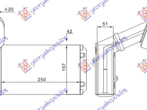 RADIATOR INCALZIRE (M) -ΑC (245x156), SEAT, SEAT Alhambra 95-10, 033806500