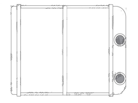 Radiator Incalzire Mitsubishi Galant, 10.1996-07.2001, L200, 06.1996-11.2005, motor diesel, benzina, aluminiu brazat/aluminiu, 180x181x26 mm,