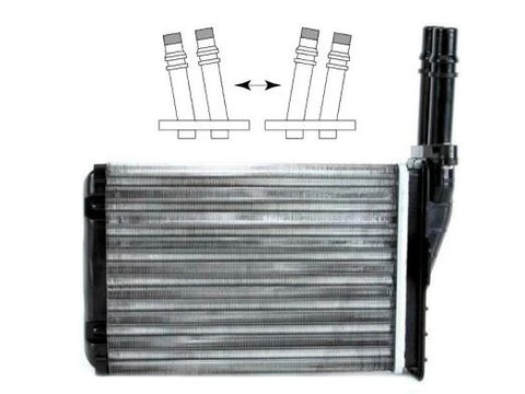 Radiator Incalzire Renault Espace 3 (JE) 11.1996-2002, motor 2.0, 3.0 V6, benzina, 1.9 dTi, 2.2 dci/dT, diesel, , aluminiu mecanic/plastic, 210x158x42 mm, SRLine