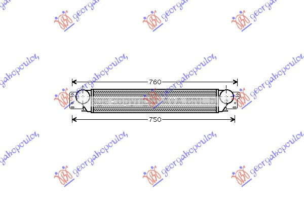 RADIATOR INTER. 2,0 CDTI (570X100X90) Μ/ - CHEVROLET CAPTIVA 07-12, DAEWOO - CHEVROLET, CHEVROLET CAPTIVA 07-12, PEUGEOT, PEUGEOT EXPERT 07-16, PARTEA FRONTALA, RADIATOR INTERCOOLER, 051706200