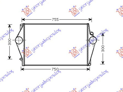 Radiator intercooler -03 VOLVO S60 00-10 VOLVO V70 00-07 VOLVO XC70 00-07 VOLVO S80 99-06 cod 9161207