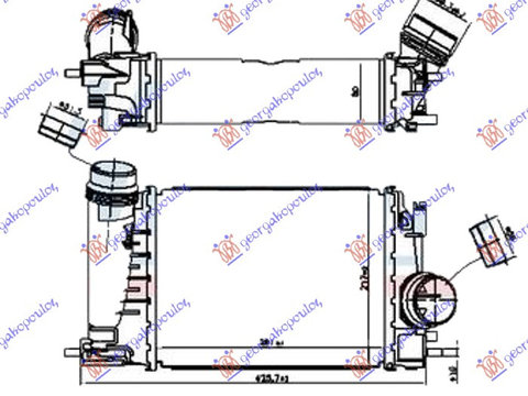 RADIATOR INTERCOOLER 1.3 TCE PETROL (281x217x80) (VALEO) - RENAULT RENAULT KADJAR 19-, RENAULT, RENAULT KADJAR 19-, 676106240