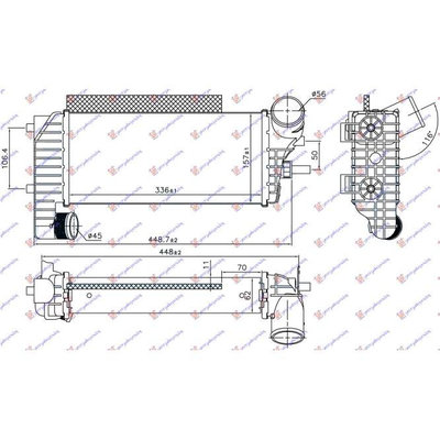 Radiator Intercooler 1.5-1.6 Tdci/Econetic (336x15