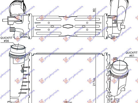 RADIATOR INTERCOOLER 1.6-1.8 TCE PETROL /1.6 DCI DIESEL AUTO (281x217x80) - RENAULT RENAULT ESPACE 15-, RENAULT, RENAULT ESPACE 15-, PEUGEOT, PEUGEOT EXPERT 07-16, Partea frontala, Radiator Intercooler, 675006230