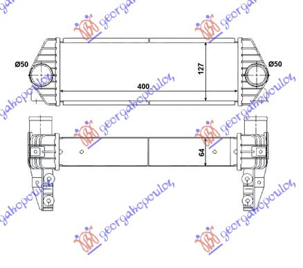 RADIATOR INTERCOOLER 1.8 Di.TDCi DIESEL 07- [400BMW X130BMW X65] - FORD TRANSIT CONNECT 03-10 FO 098306200 098306200 1432312
