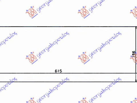 RADIATOR INTERCOOLER 2.0 Xdi DIESEL (610x160x30) - SSANGYONG KYRON 06-09, SSANGYONG, SSANGYONG KYRON 06-09, PEUGEOT, PEUGEOT EXPERT 07-16, Partea frontala, Radiator Intercooler, 769006200