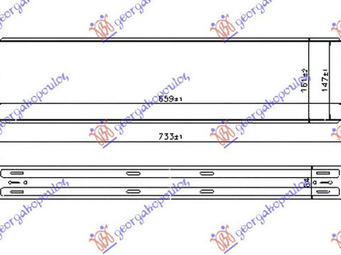 RADIATOR INTERCOOLER 3.0(T6) BNZ - 2.0 d/ 2.4 D4/D5 DIESEL (660x145x64), VOLVO, VOLVO XC70 07-13, PEUGEOT, PEUGEOT EXPERT 07-16, Partea frontala, Radiator Intercooler, 850006220