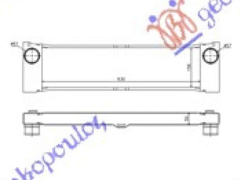 Radiator Intercooler (572x512x64)-Mercedes Mercedes Atego 97-pentru Mercedes,Mercedes Vito (W639) & Viano 04-10,Peugeot Expert 07-16,Partea Frontala,Radiator Intercooler