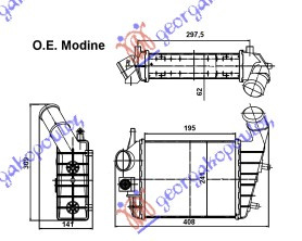 Radiator intercooler ALFA ROMEO 156 97-03 ALFA ROMEO 156 03-05 cod 60619007