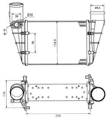 Radiator intercooler AUDI A4 Avant (8D5 B5) NRF 30